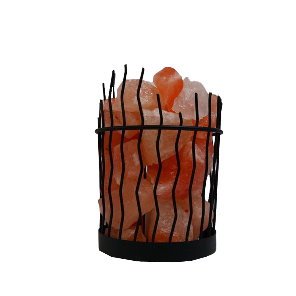 Basket Filled Rocks Himalayan Salt Lamp 3\4 kg